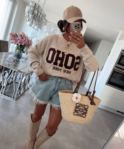 Pullover Soho Beige Ladypolitan ♡