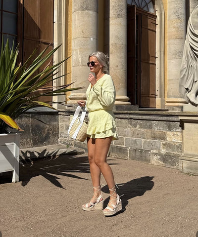 Musselin Jumpsuit Juana Gelb Ladypolitan ♡