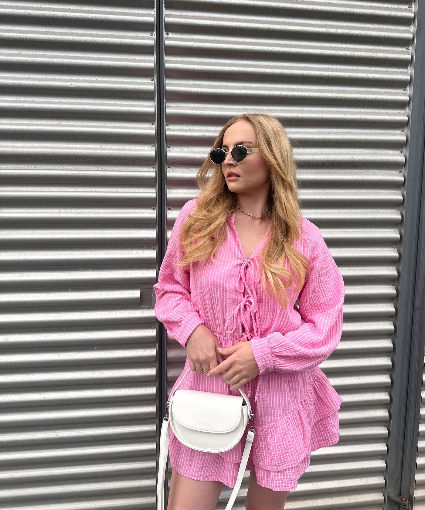 Musselin Jumpsuit Juan Schleife Hellpink Ladypolitan ♡