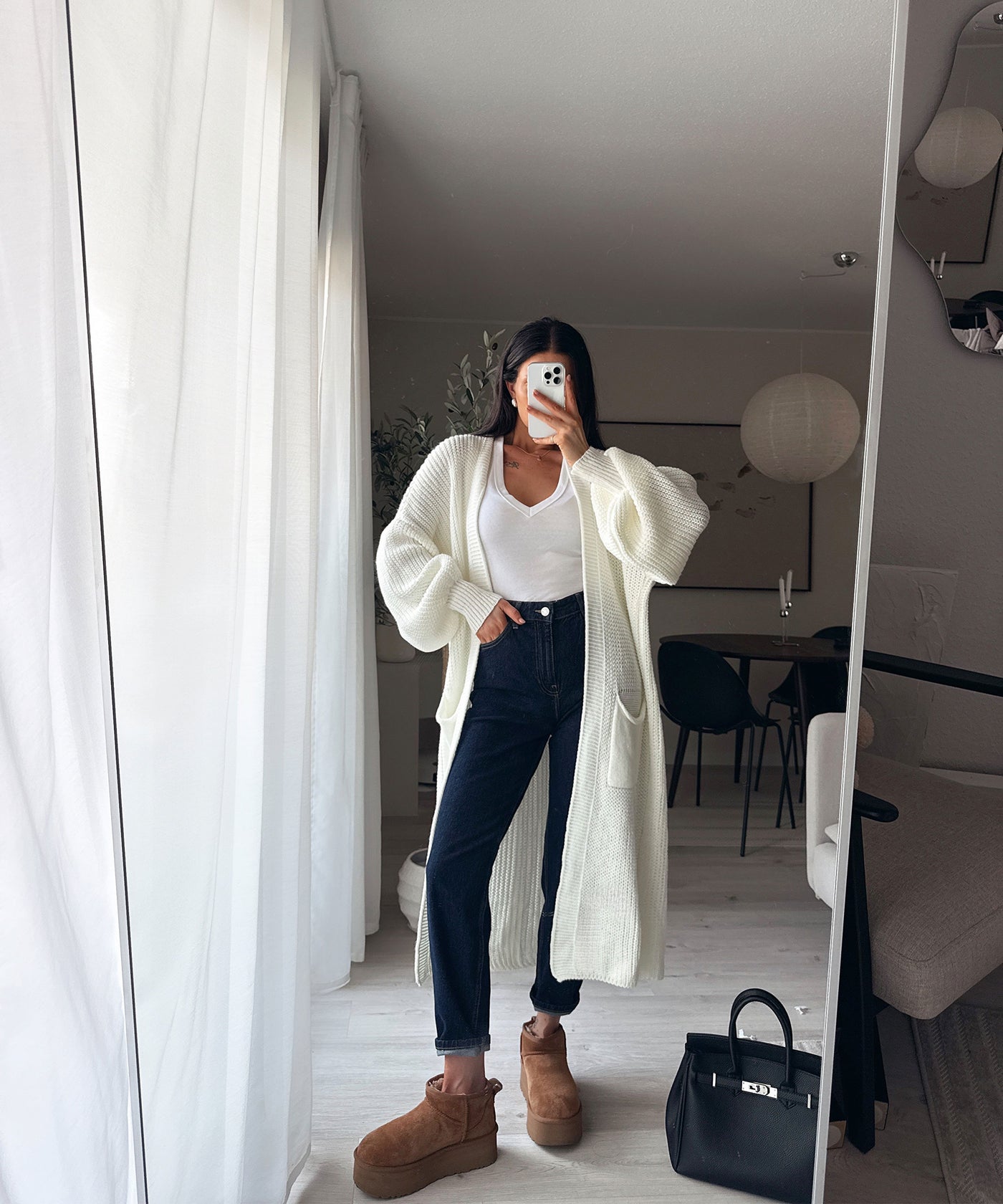 Cardigan Leilani lang Cremeweiß Ladypolitan - Fashion Onlineshop für Damen