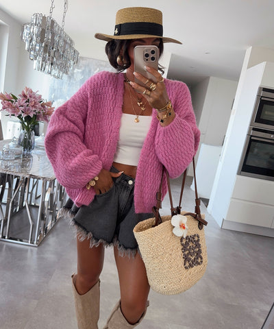 Cardigan Devina Pink Ladypolitan ♡