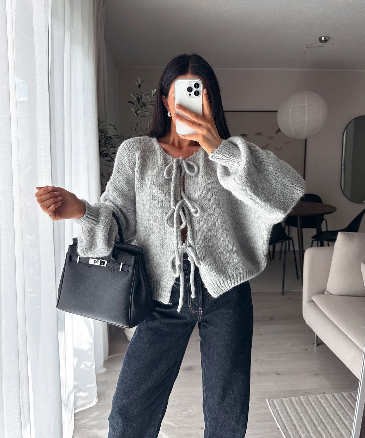 Cardigan Schleife Fia Hellgrau Ladypolitan ♡