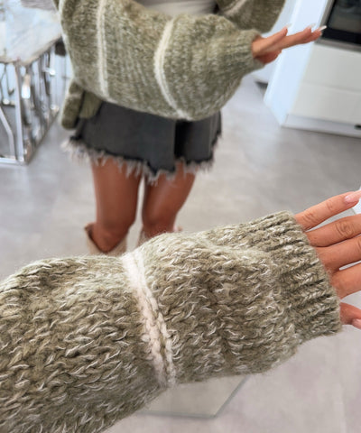 Strickjacke Fay Khaki Ladypolitan ♡