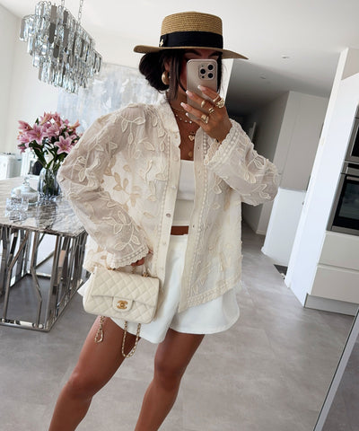 Bluse Nalia Creme Ladypolitan ♡