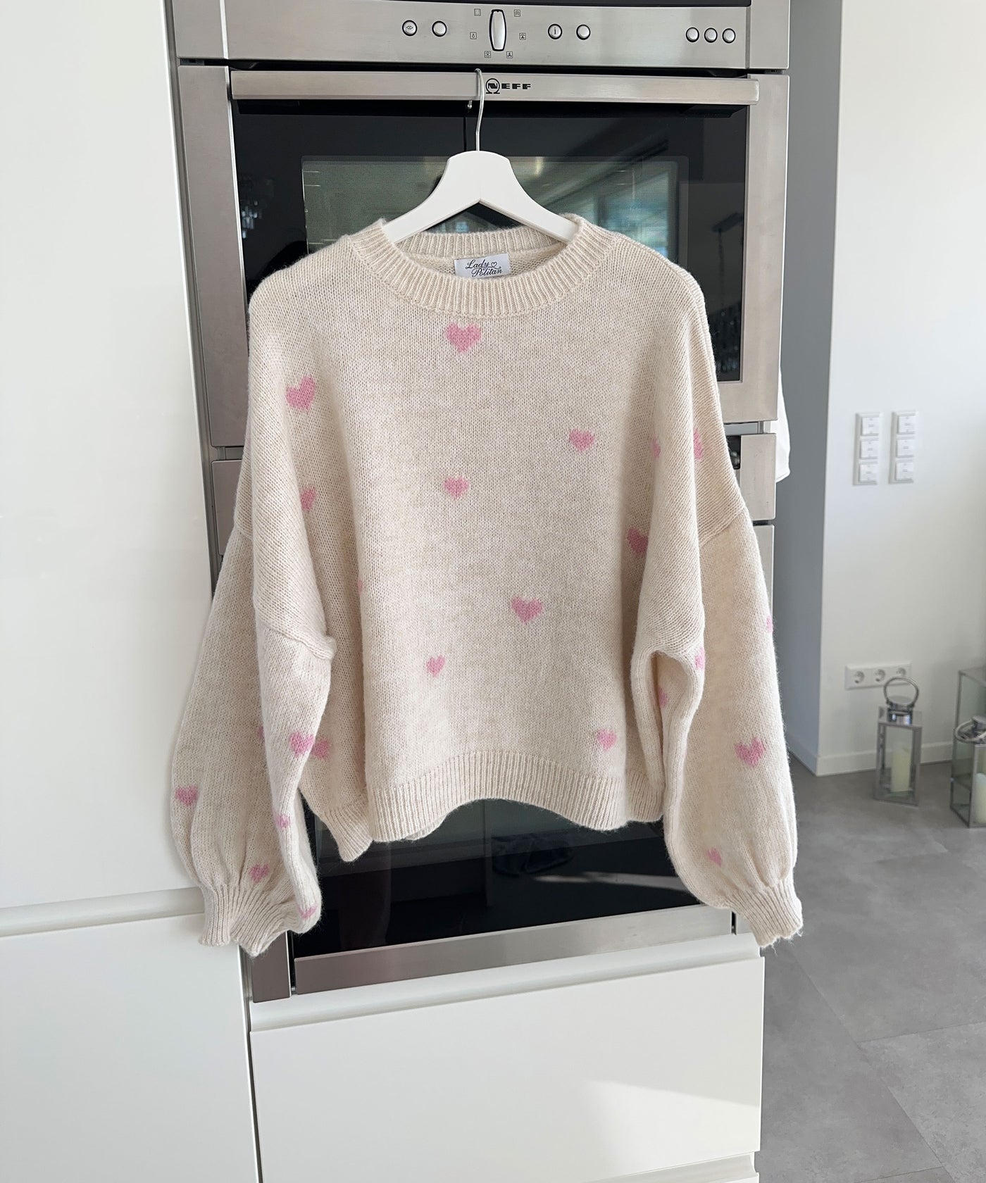 Oversize Pullover Joslin Beige Rosa  Ladypolitan ♡   