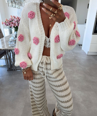 Strickjacke Hilla Cremeweiß Ladypolitan ♡
