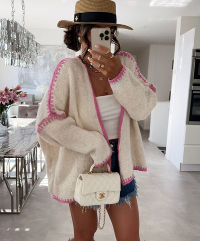 Cardigan Helena Beige Pink  Ladypolitan ♡   