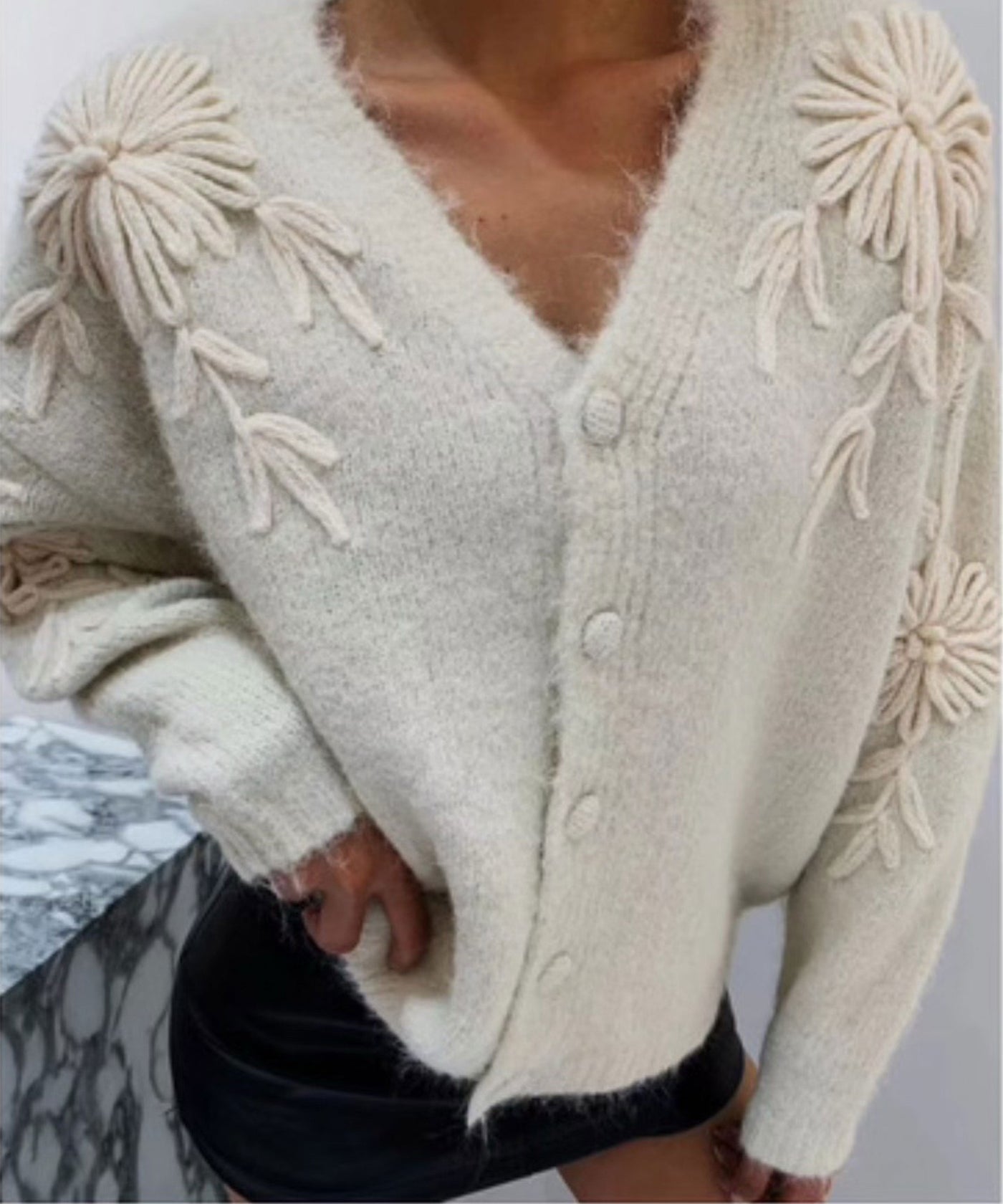 Strickjacke Leonie Beige  Ladypolitan ♡   