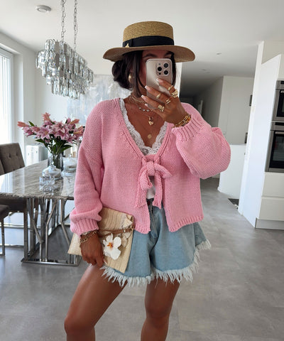 Strickjacke Cora Schleife Hellpink Ladypolitan ♡