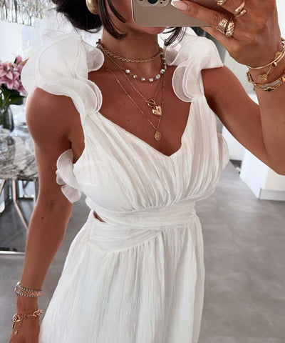Maxi Kleid Zalya Weiß Ladypolitan ♡