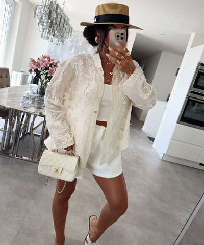 Bluse Nalia Creme Ladypolitan ♡