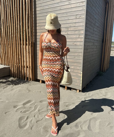 Maxi Kleid Kinea Braun Ladypolitan ♡