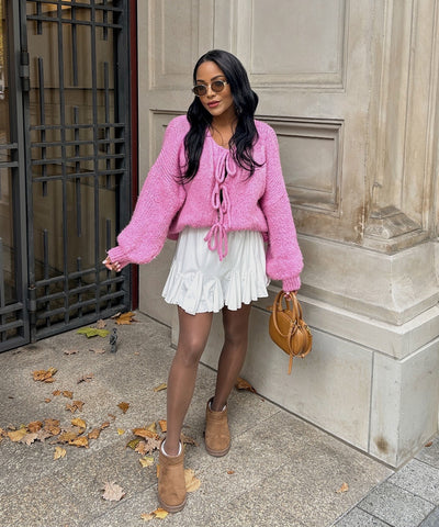 Cardigan Schleife Fia Fuchsia Pink Ladypolitan ♡