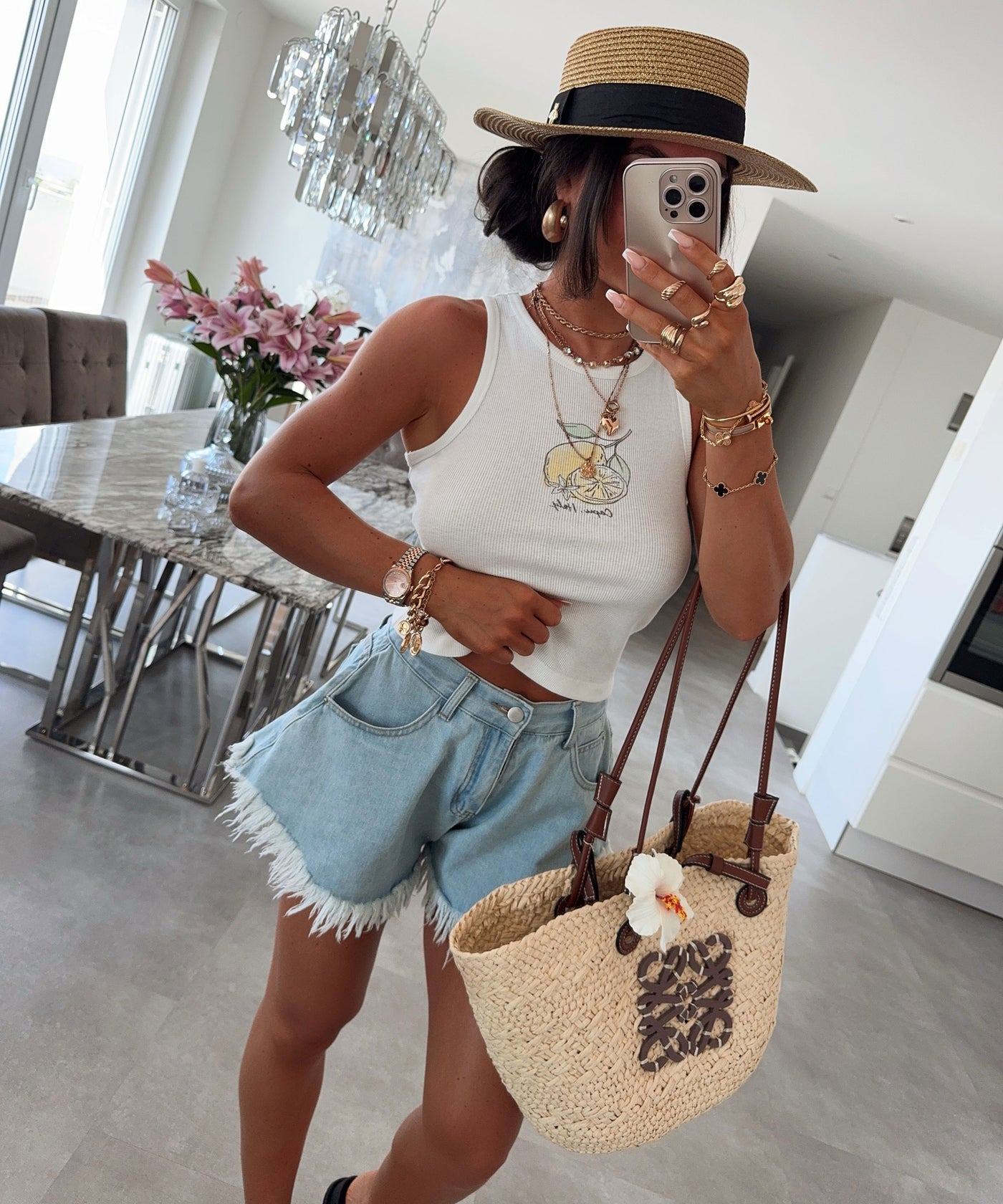 Top Capri Weiß Ladypolitan ♡