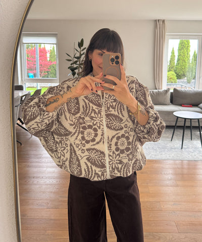 Jacke Flower Braun Ladypolitan ♡