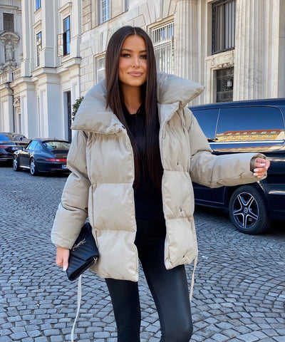 Jacke Kyleih Kurz Taupe Ladypolitan - Fashion Onlineshop für Damen