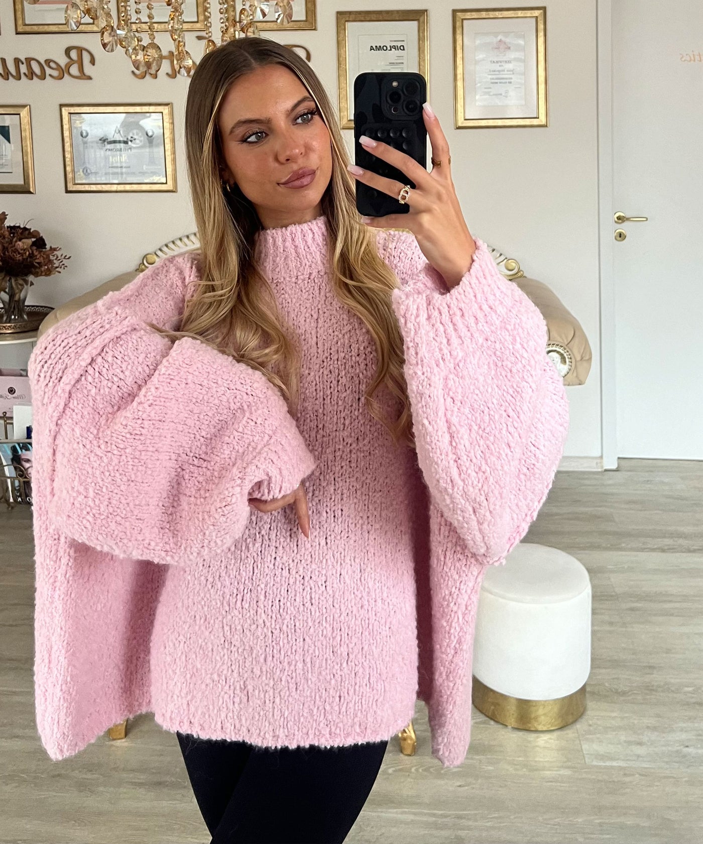 Oversize Boucle Pullover Billa Rosa Ladypolitan ♡