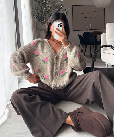 Cardigan Rose Taupe