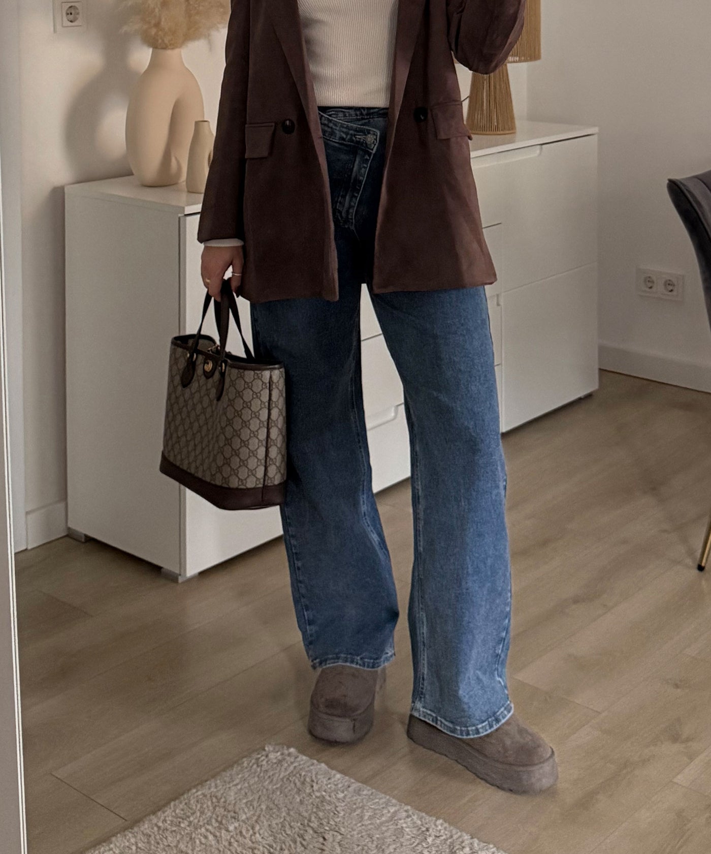 Stretch Straight Leg Jeans Galia Blau