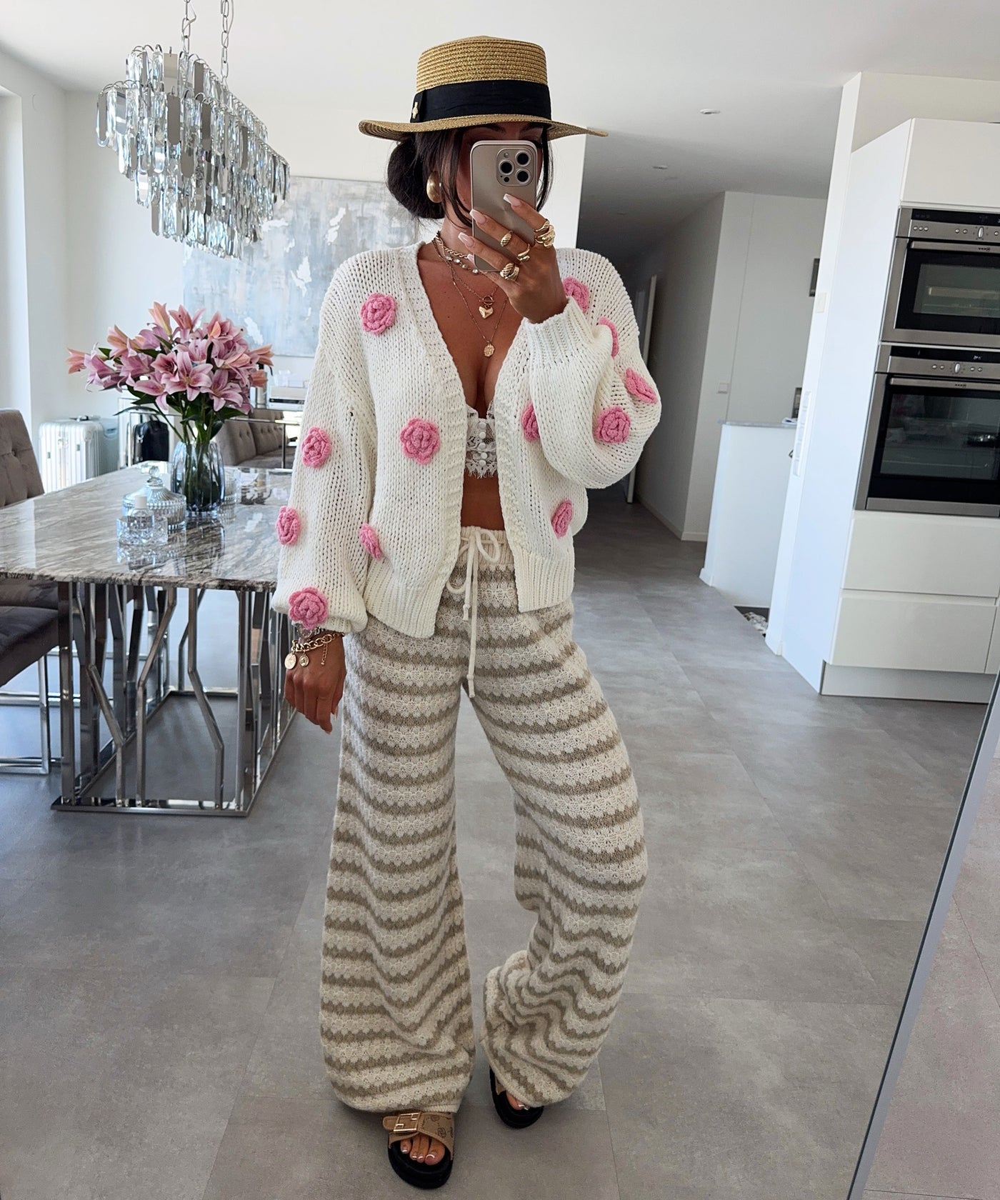 Strickjacke Hilla Cremeweiß Ladypolitan ♡