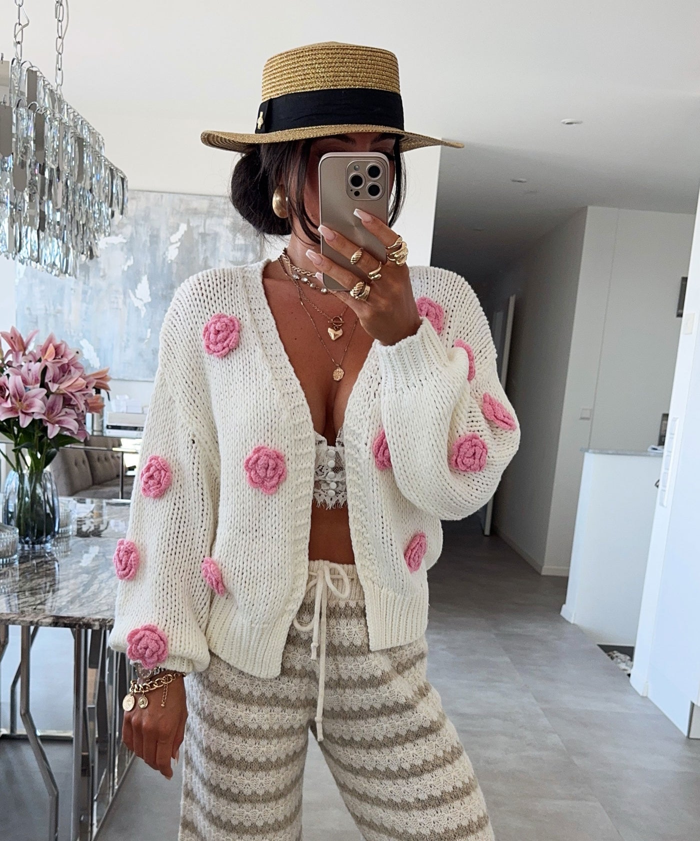 Strickjacke Hilla Cremeweiß Ladypolitan ♡