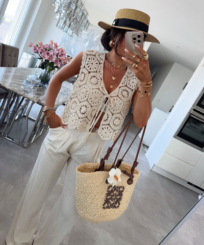 Häkel Top Helly Beige Ladypolitan ♡