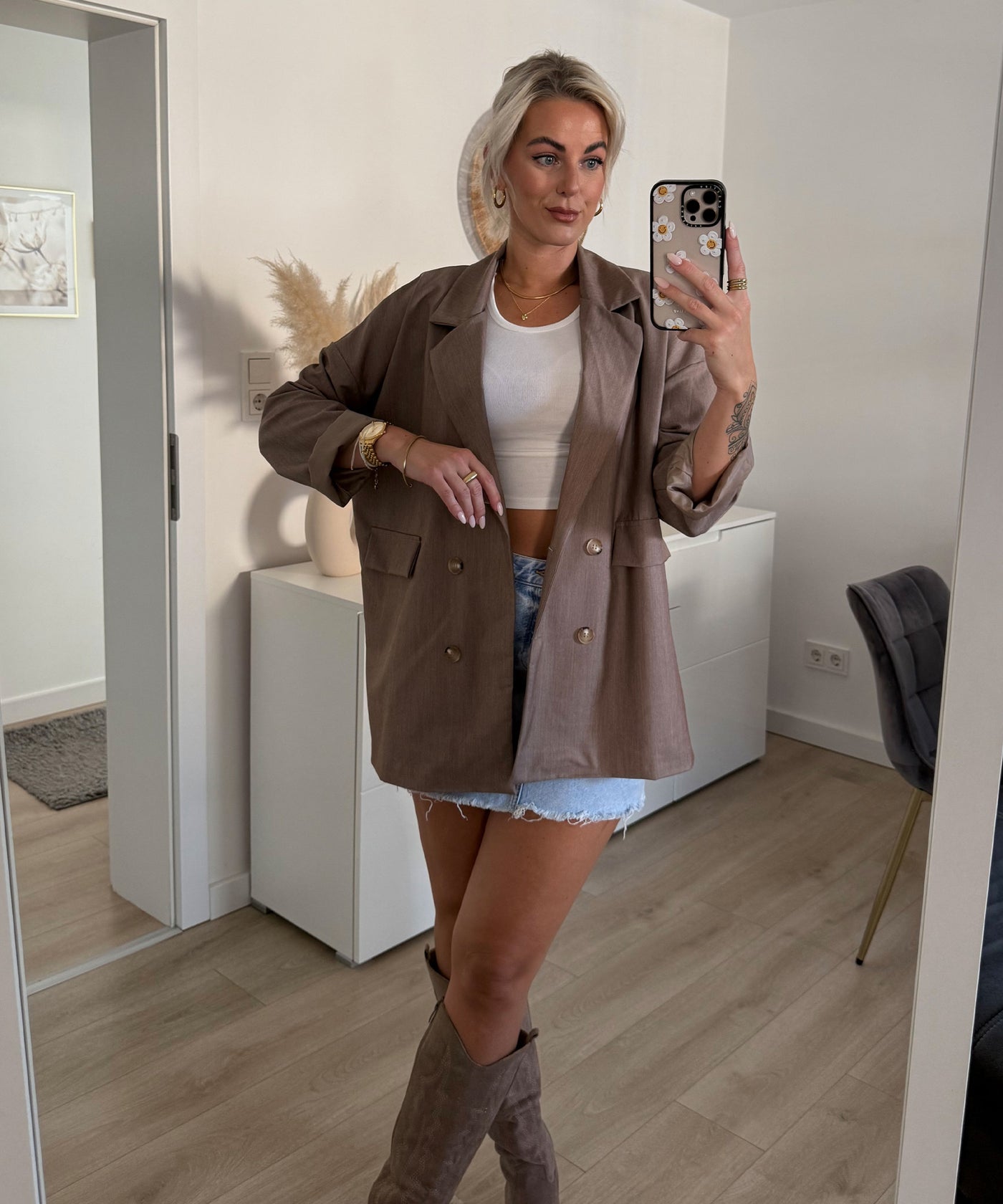 Oversize Blazer Menia Taupe Ladypolitan ♡
