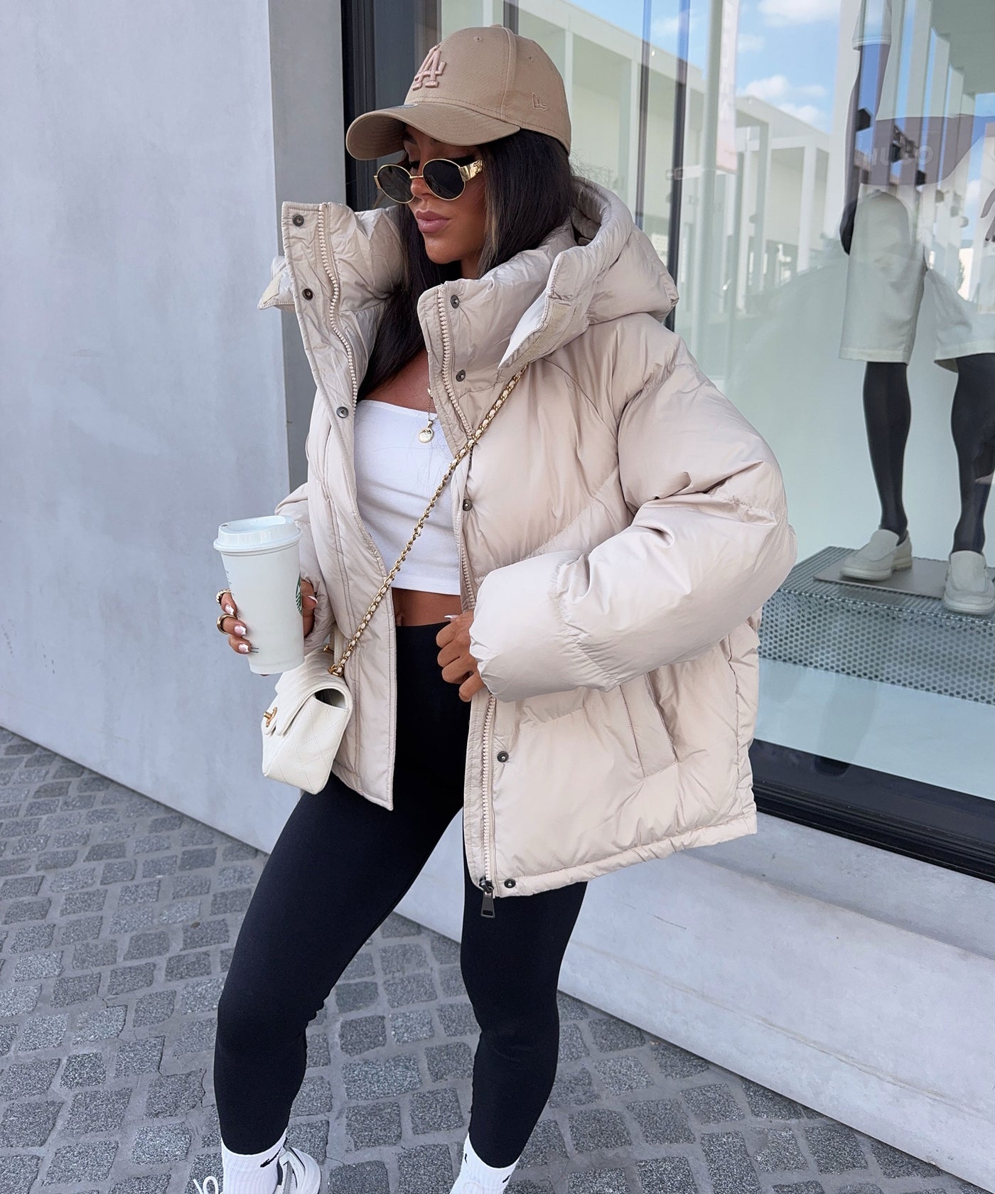 Pufferjacke Fina Beige Ladypolitan ♡