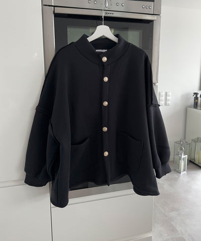 Gefütterte Oversize Jacke Mine Schwarz  Ladypolitan ♡   