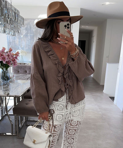 Bluse Palermo Taupe