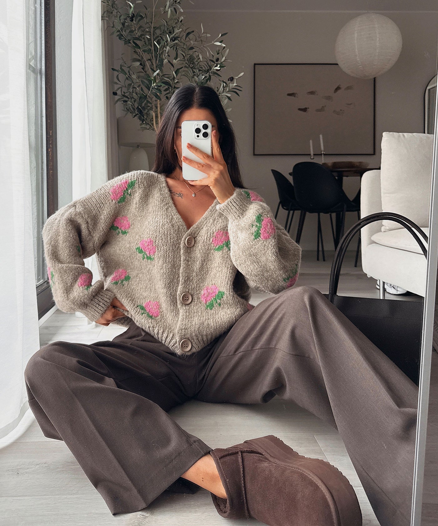 Cardigan Rose Taupe