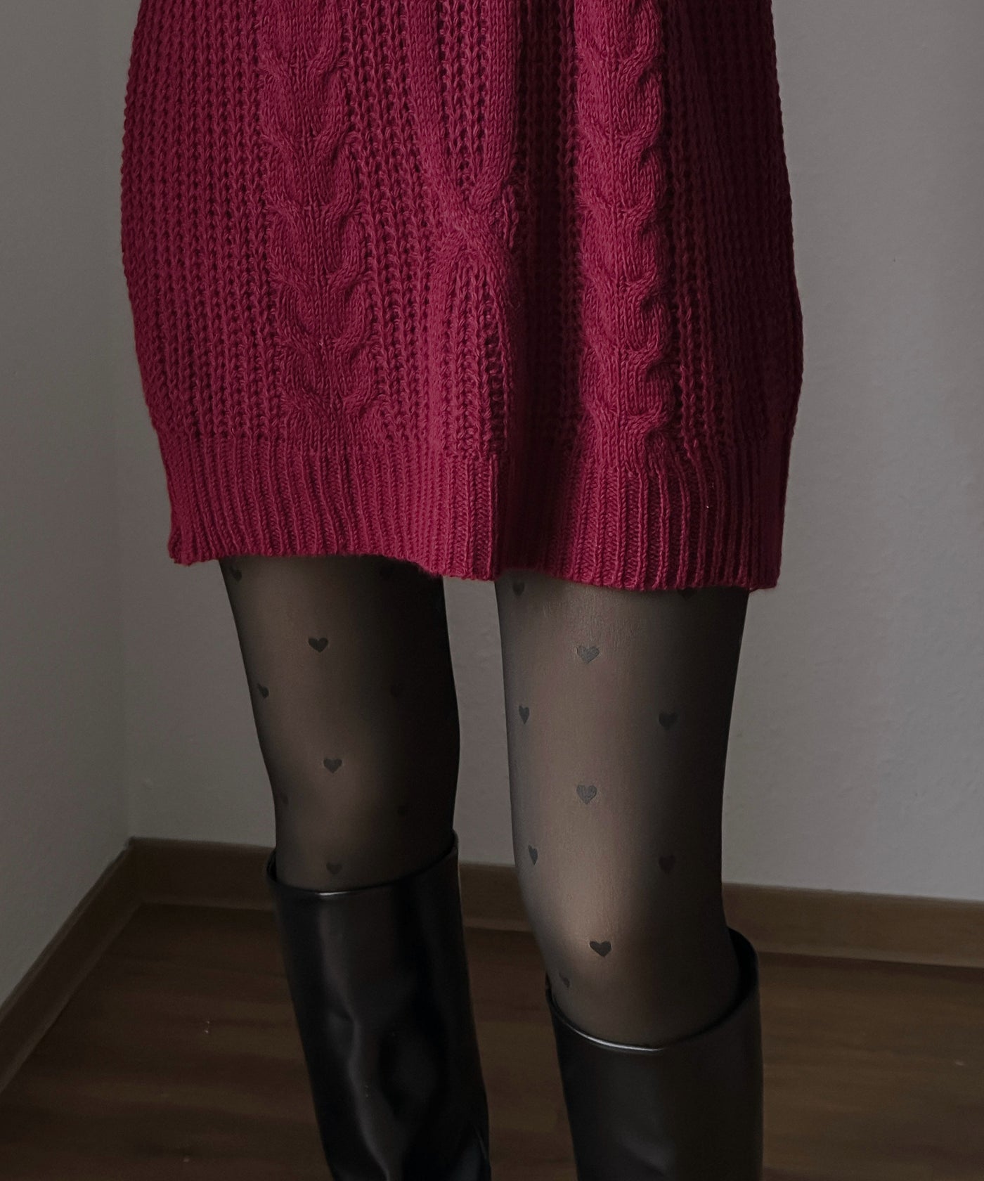 Strickkleid Levana Weinrot Ladypolitan ♡