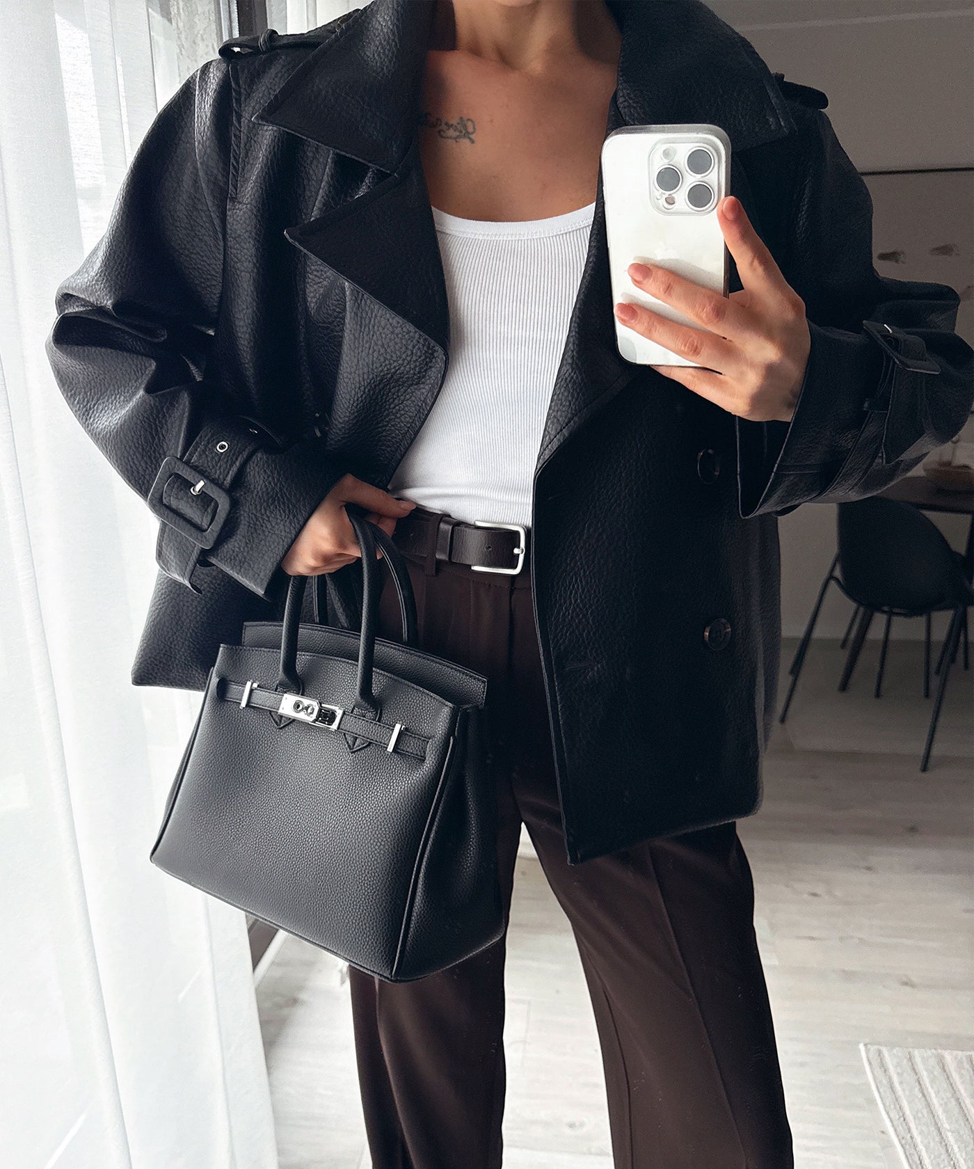 Lederjacke Gloria Schwarz