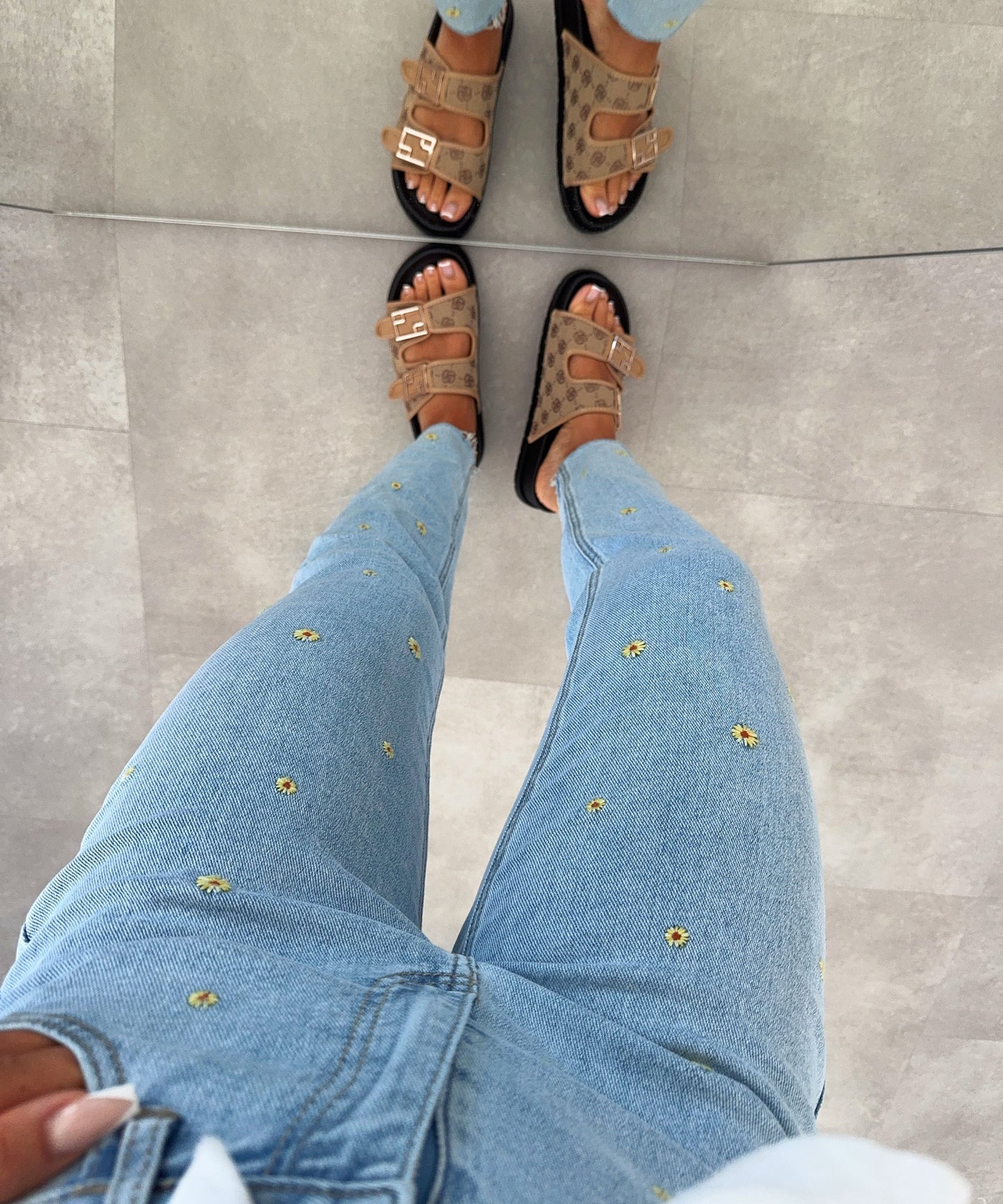 Stretch Mom Jeans Hildi Blau Ladypolitan ♡