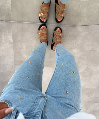 Stretch Mom Jeans Hildi Blau Ladypolitan ♡