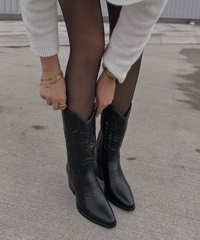 Cowboy Stiefel Selenay Schwarz Midi  Ladypolitan ♡   