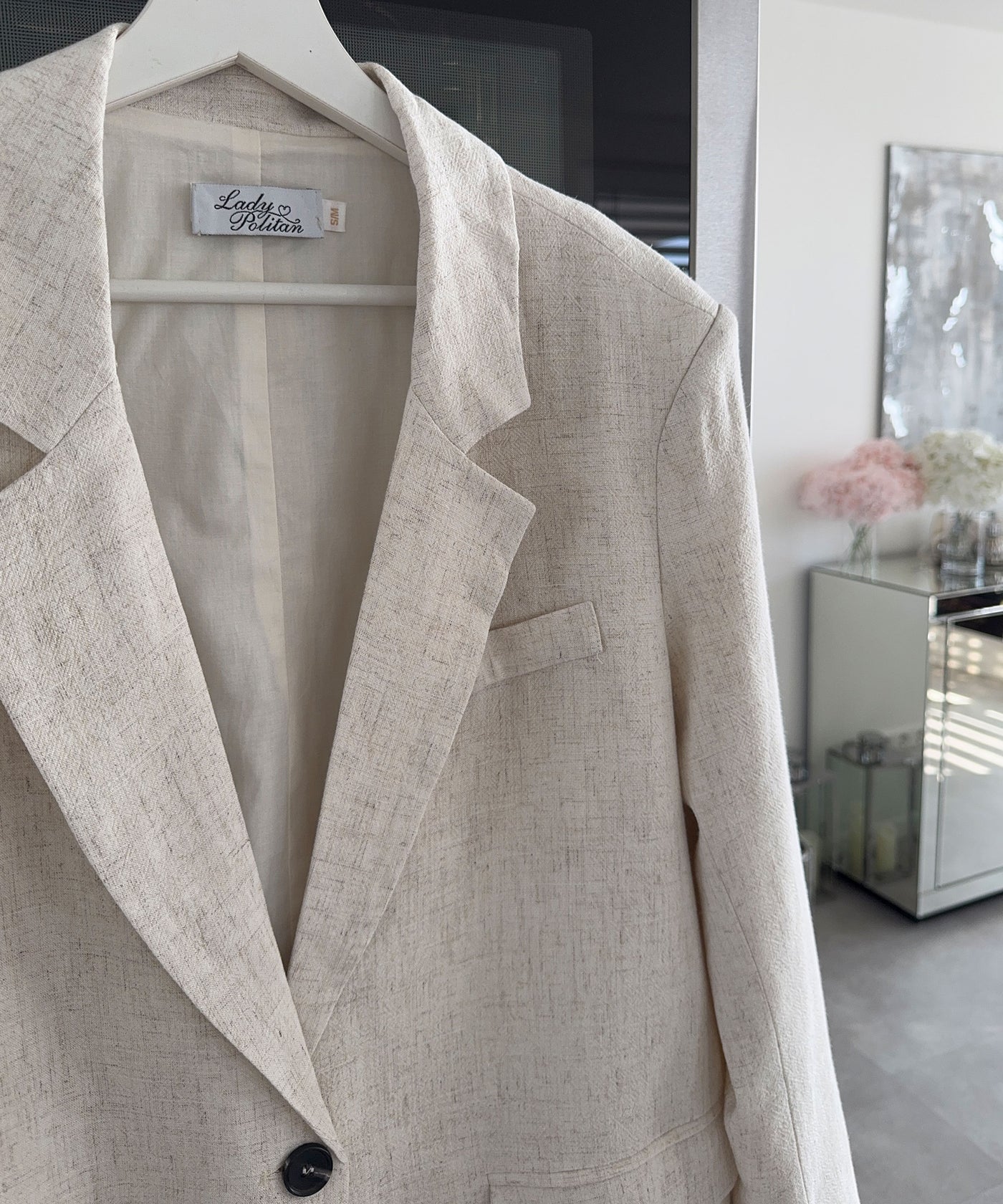 Leinenblazer Elanda Beige Ladypolitan ♡