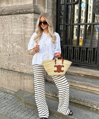 Musselin Bluse Elora Weiß Ladypolitan ♡