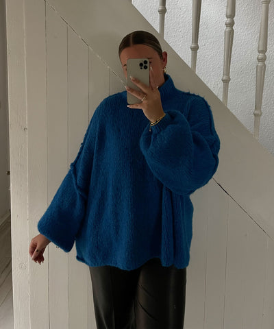 Oversize Pullover Nata Royalblau  Ladypolitan ♡   