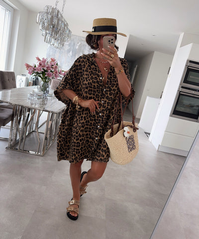 Ultra Oversize Musselin Bluse Kurzarm Nina Leo Ladypolitan ♡