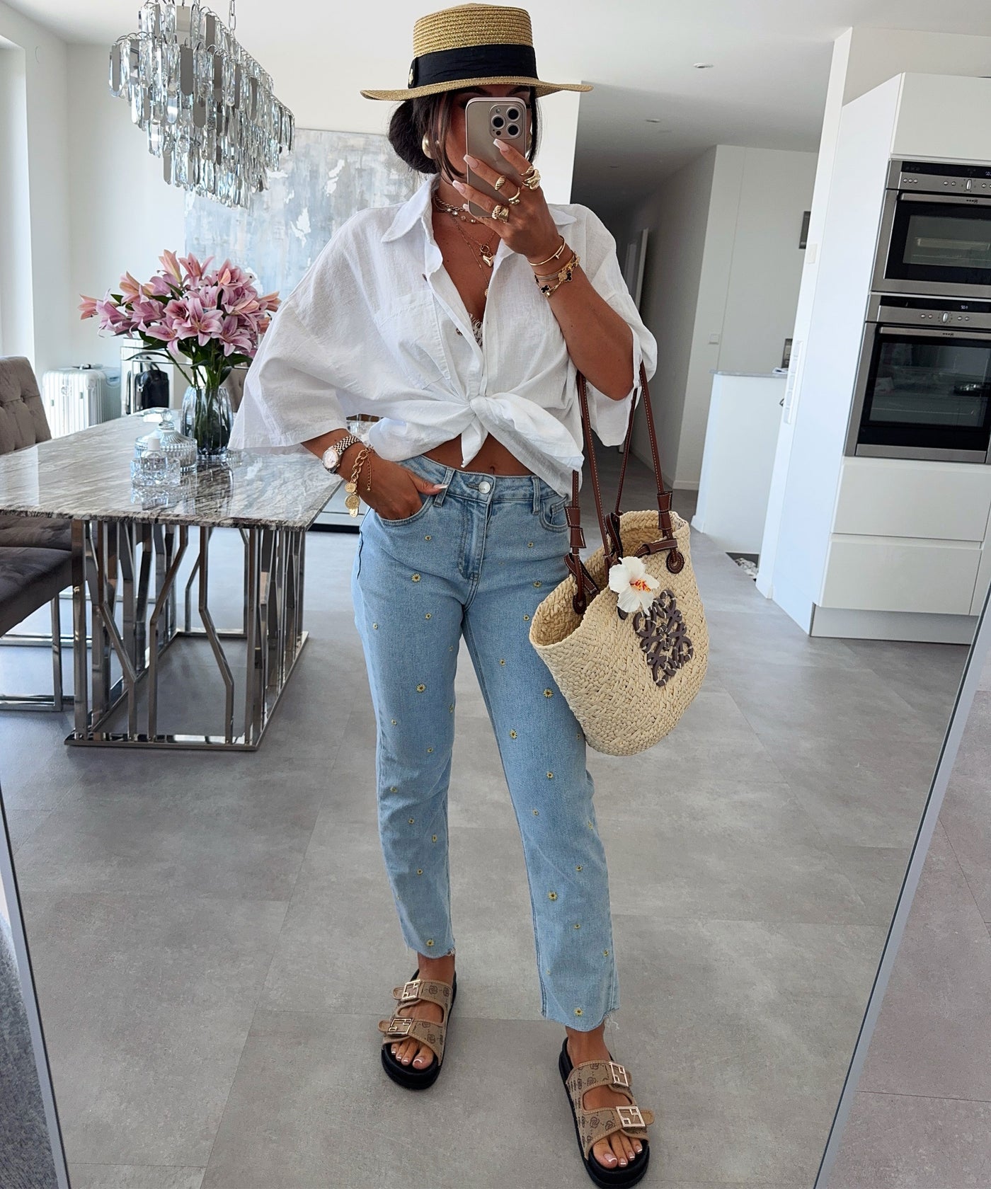Stretch Mom Jeans Hildi Blau Ladypolitan ♡