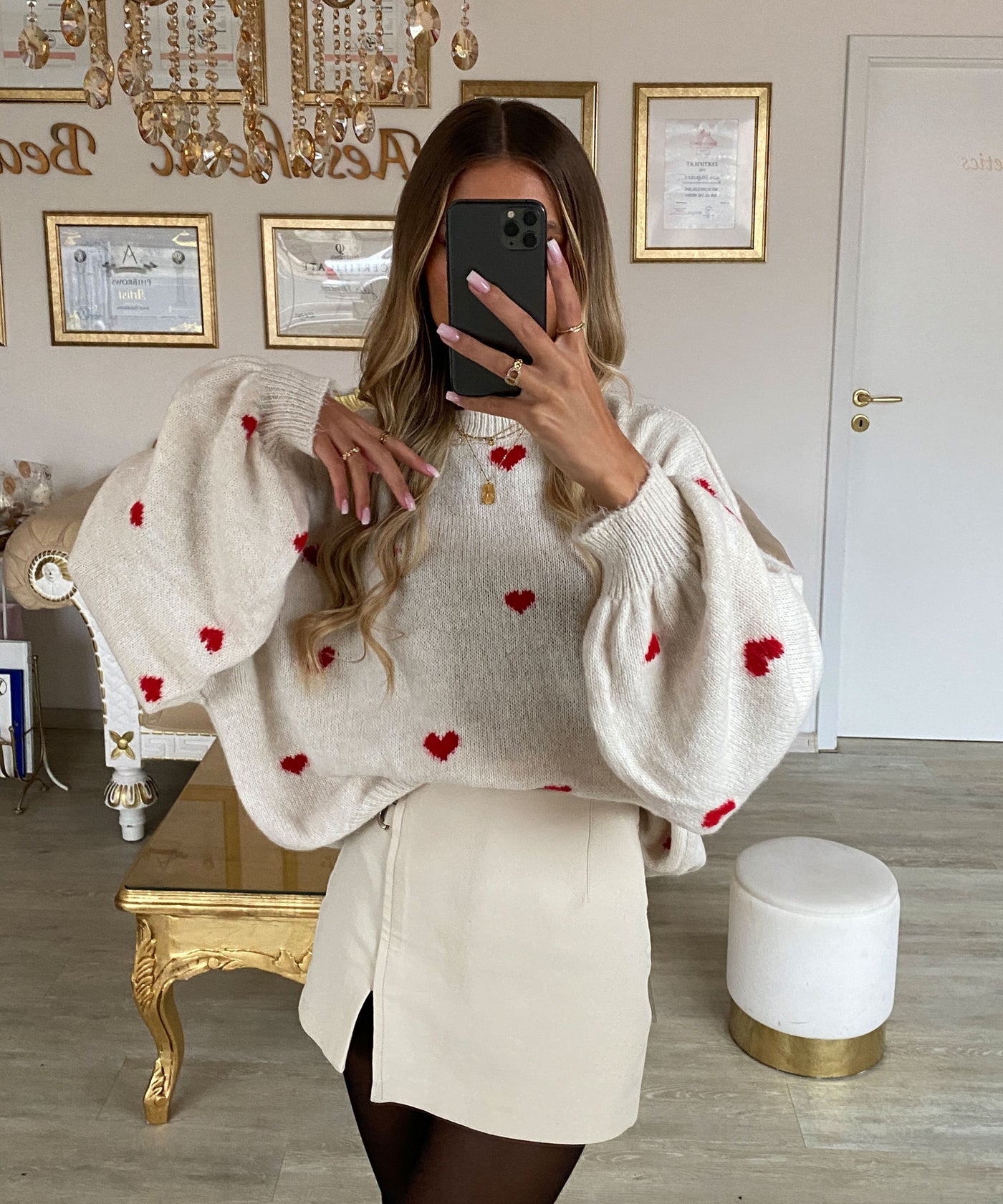 Oversize Pullover Joslin Rot