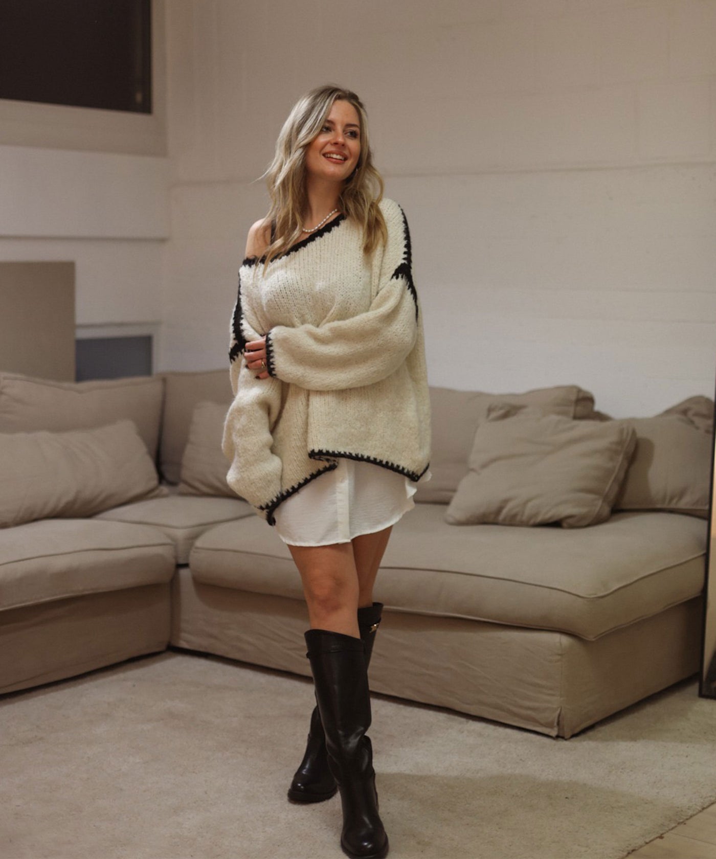 Pullover Helena Beige Ladypolitan ♡