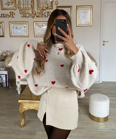 Oversize Pullover Joslin Rot