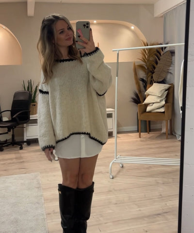 Pullover Helena Beige Ladypolitan ♡