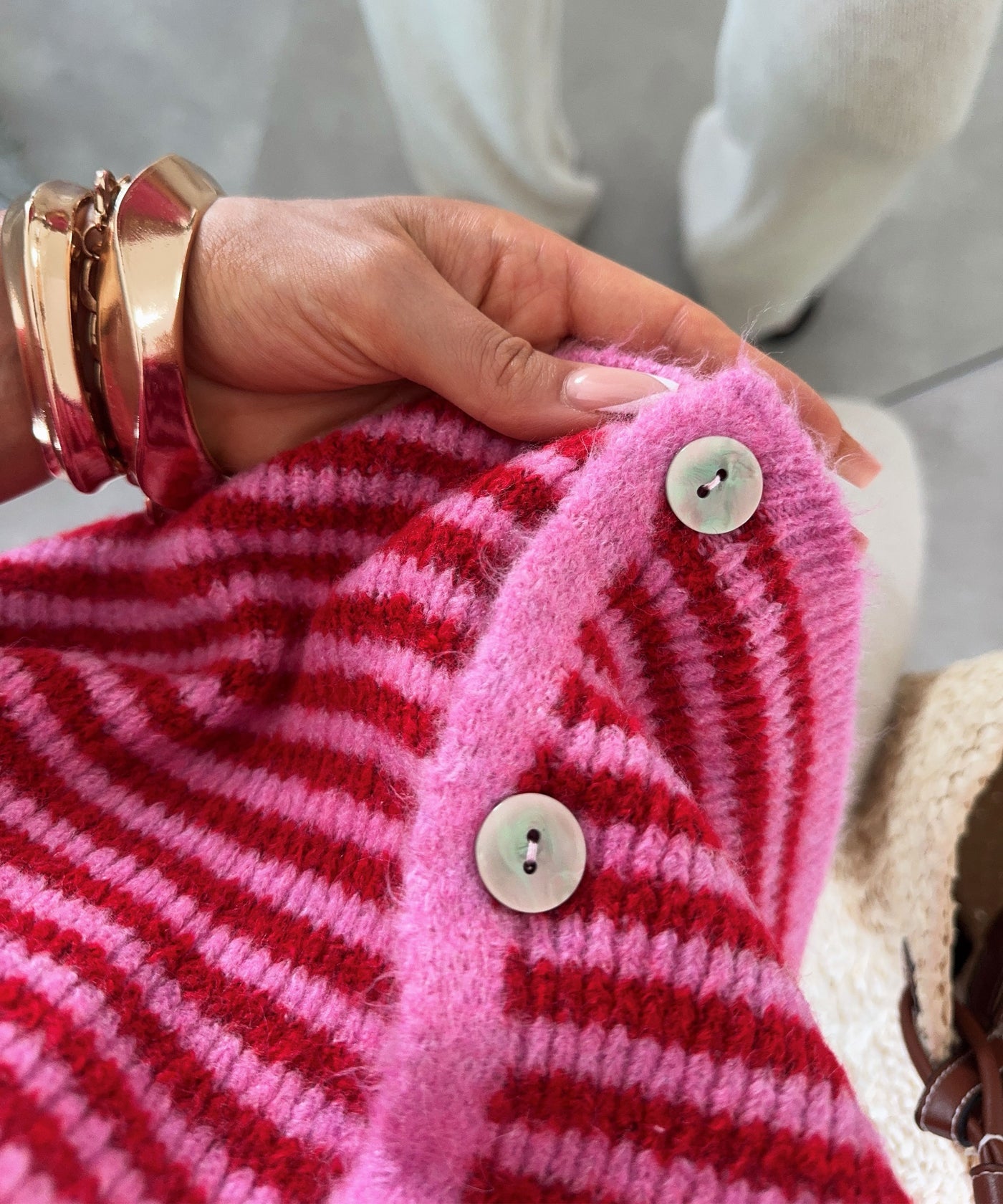 Cardigan Milli Streifen Pink Ladypolitan ♡
