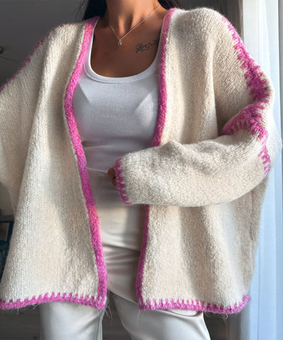 Cardigan Helena Beige Pink Ladypolitan ♡