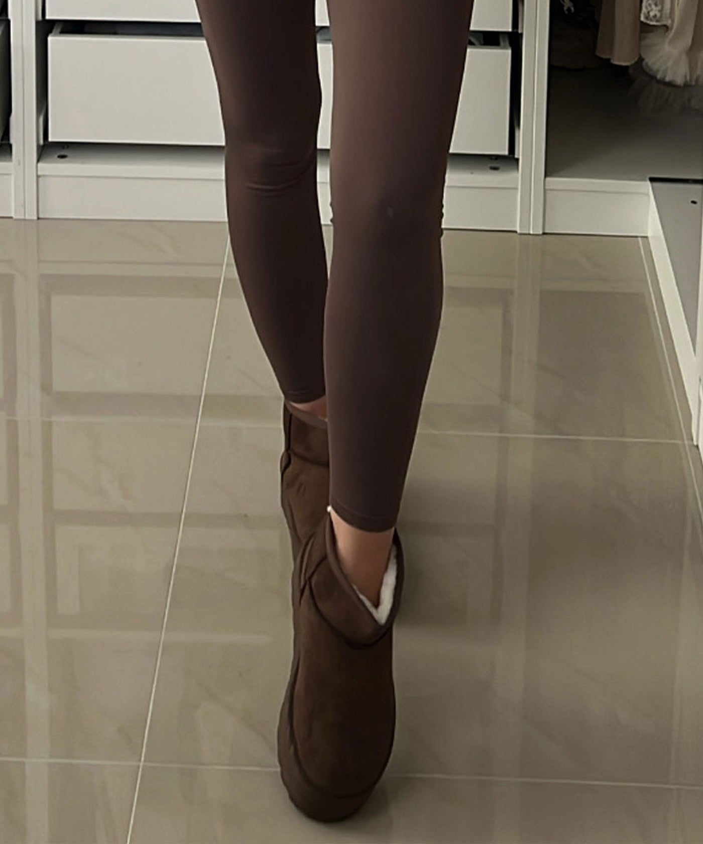 Gefütterte Plateau Boots Nina Dunkelbraun Ladypolitan ♡
