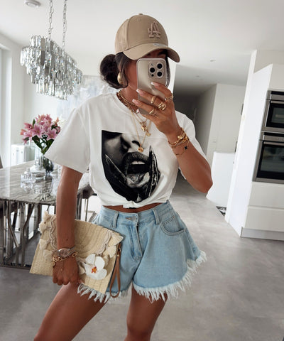 Oversize T-Shirt Girly Weiß Ladypolitan ♡