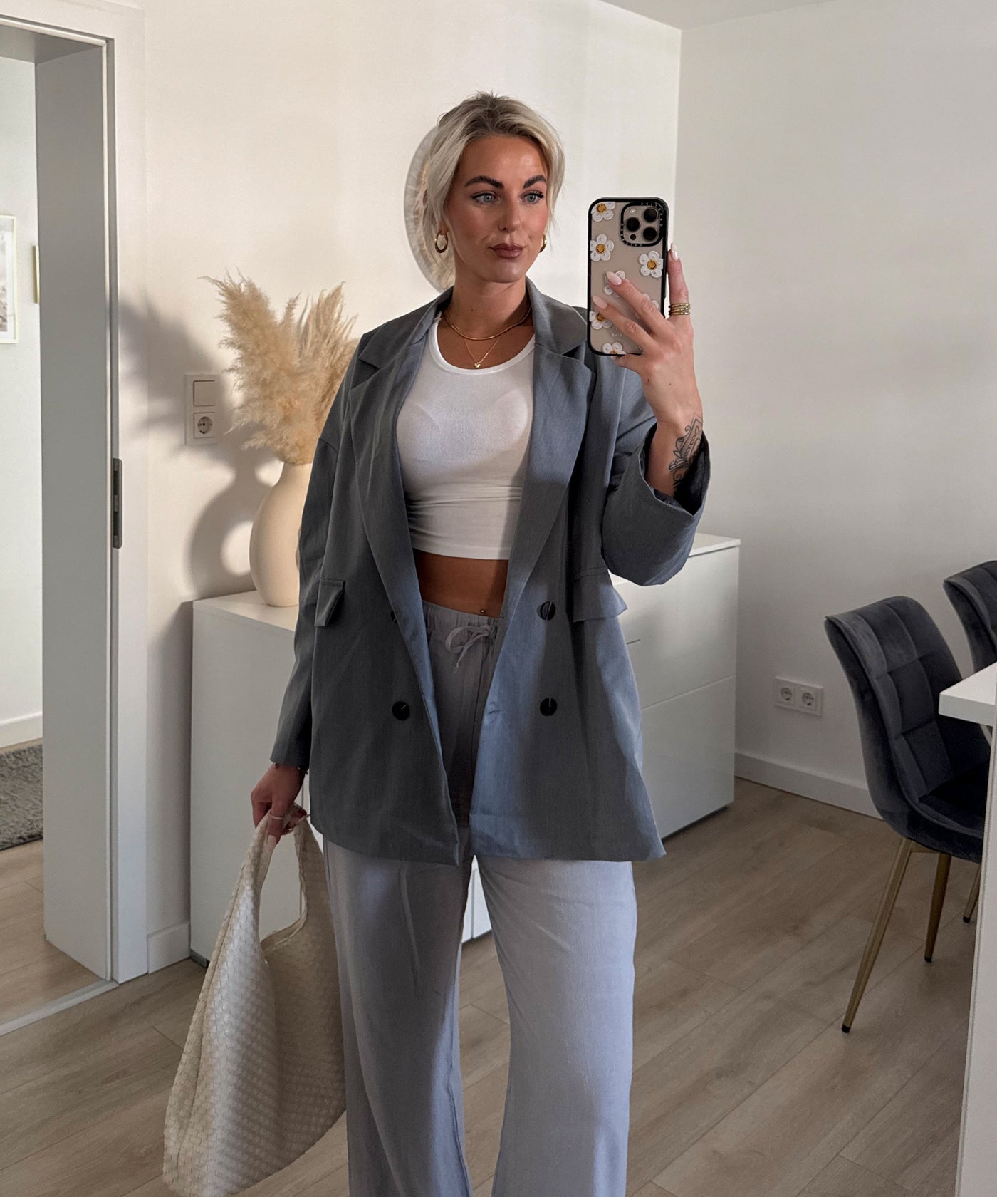 Oversize Blazer Menia Grau Ladypolitan ♡